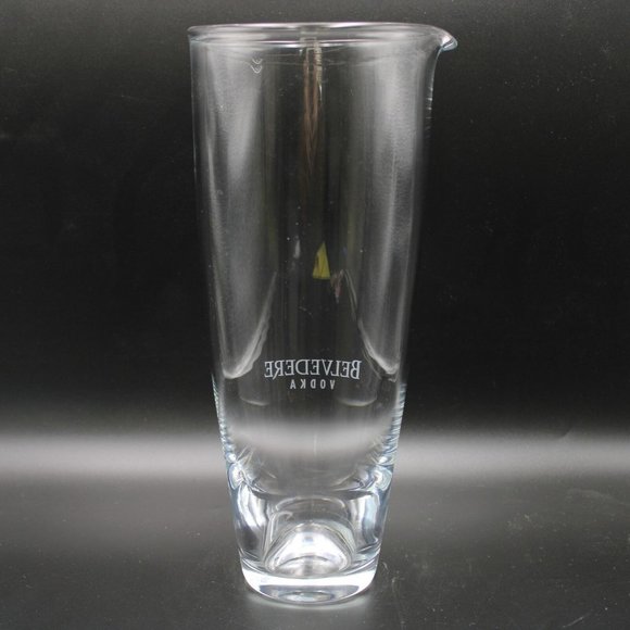 Belvedere Vodka Etched Clear Glass Crystal Martini Cocktail Pitcher 11in Barware - Picture 5 of 9